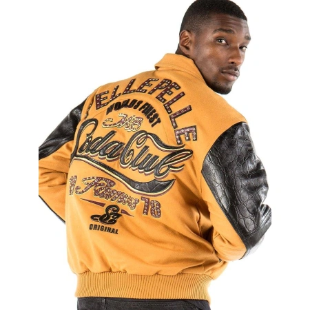 Pelle Pelle Yellow Soda Club Wool Jacket | MB Jacket view 2