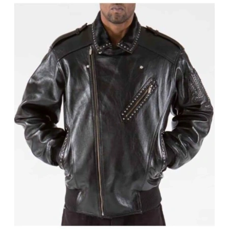 Pelle Pelle Studded Biker Leather Jacket | Men Jacket