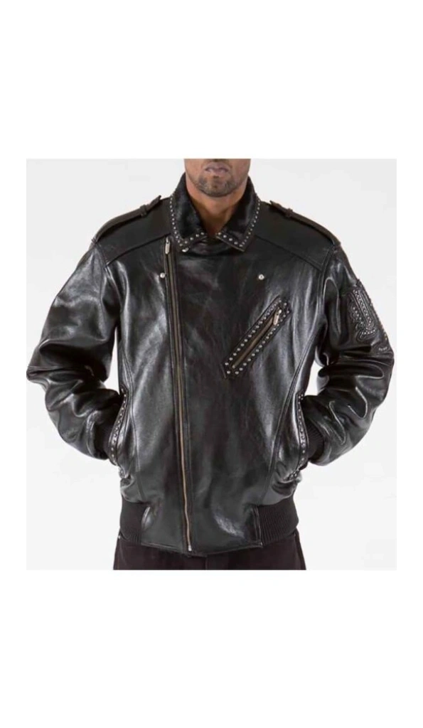 Pelle Pelle Studded Biker Leather Jacket | Men Jacket