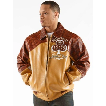 Pelle Pelle Men High Roller Leather Jacket | Varsity Jacket view 2