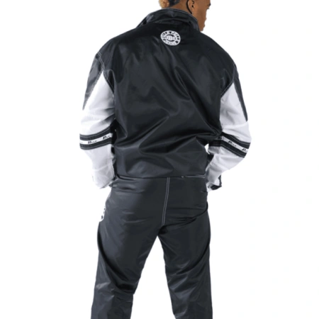 Pelle Pelle Men MB Jeans Nylon Tracksuit | Black Tracksuit view 2