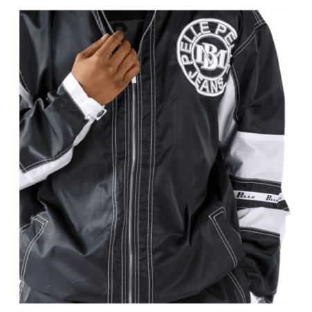 Pelle Pelle Men MB Jeans Nylon Tracksuit | Black Tracksuit view 4