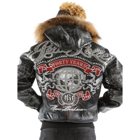 Pelle Pelle Black World Tour MB Jacket | Fur Hood Jacket view 2