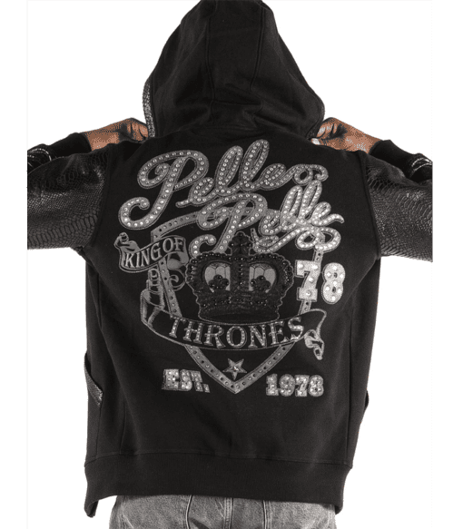 Pelle Pelle Black King Of Thrones Jacket | Hood Jacket view 2