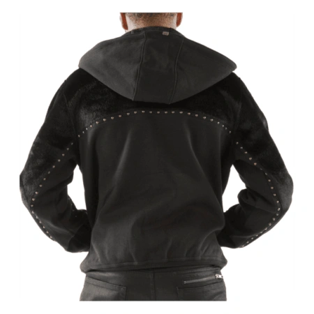 Pelle Pelle Men Black Ornate Wool Jacket | Hood Jacket view 2