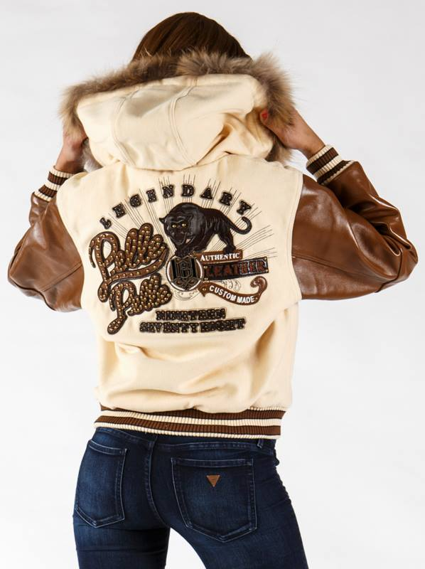 Pelle Pelle Women Cream Legendary Jacket | Fur Hood Jacket