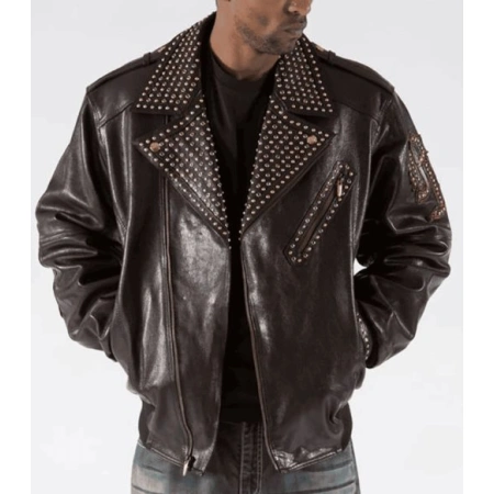 Pelle Pelle Dark Brown Men Biker Jacket | Leather Jacket