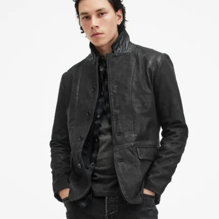 Allsaints Survey Leather Blazer