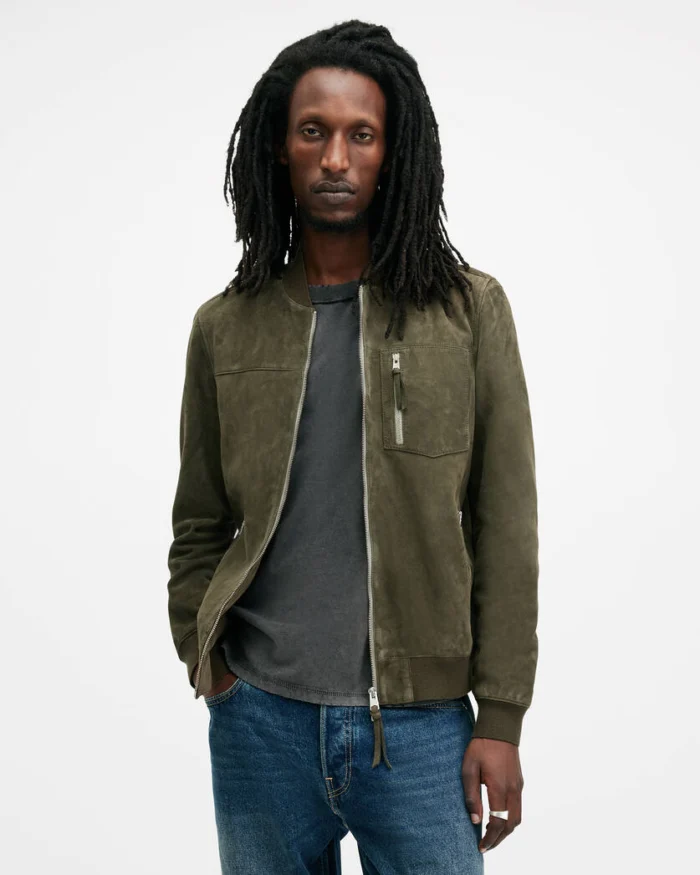 Allsaints Kairo Leather Bomber Jacket