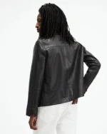 Allsaints Miller Zip Up Leather Jacket