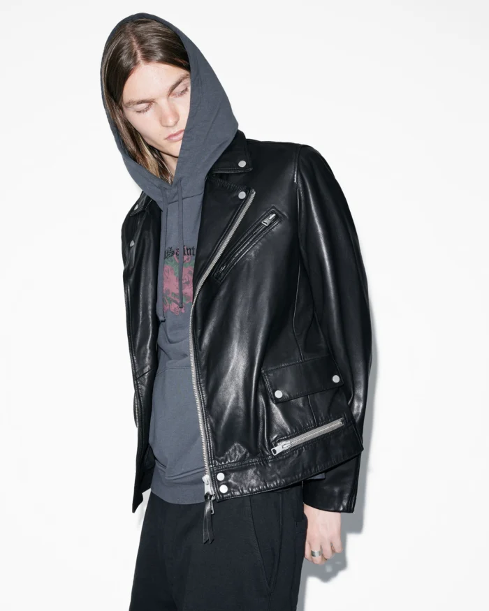 Allsaints Clay Leather Biker Jacket