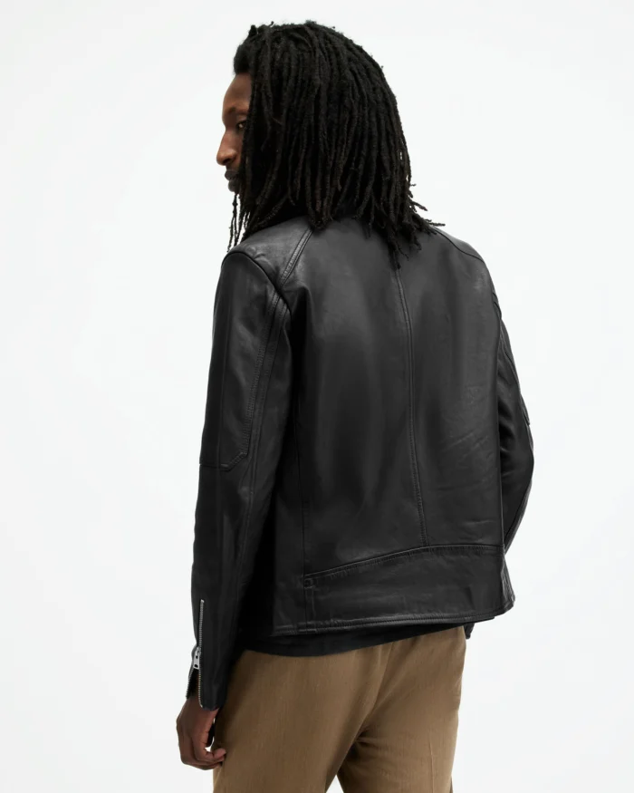 Allsaints Snap Collar Leather Jacket