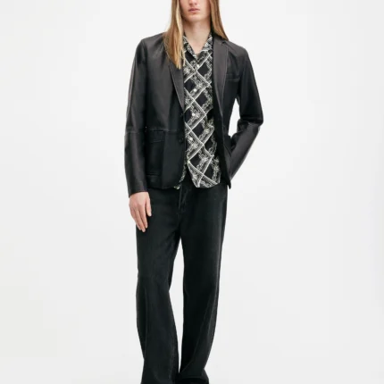 Allsaints Andrius Leather Blazer