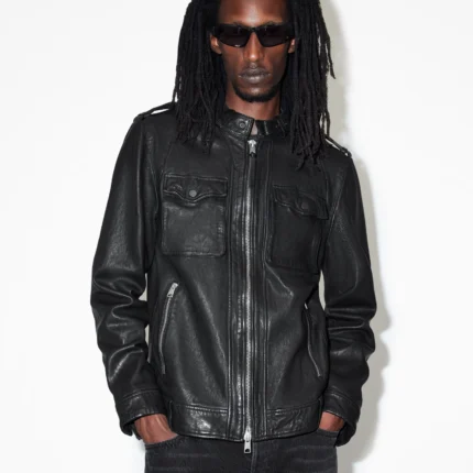 Allsaints Skye Zip Up Leather Jacket