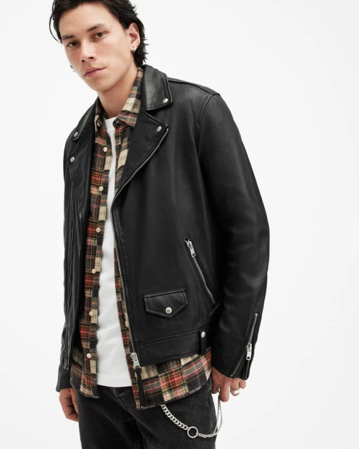 Allsaints Asymmetric Leather Jacket