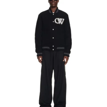 Off-White Wool Varsity Bomber Jacket