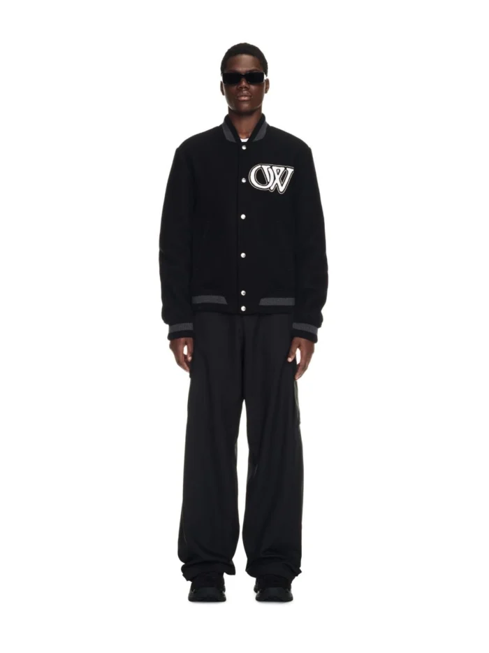 Off-White Wool Varsity Bomber Jacket