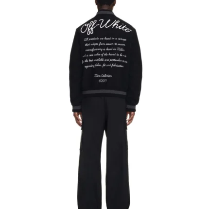 Off-White Wool Varsity Bomber Jacket