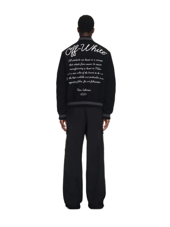 Off-White Wool Varsity Bomber Jacket