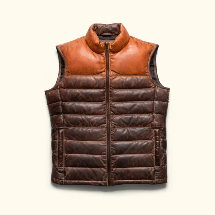 Bridger Leather Down Vest Jacket