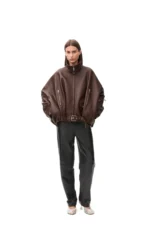 Loewe Balloon Lambskin Brown Jacket