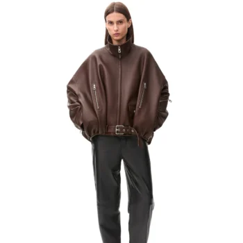 Loewe Balloon Lambskin Brown Jacket