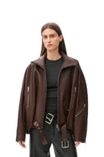 Loewe Balloon Lambskin Brown Jacket