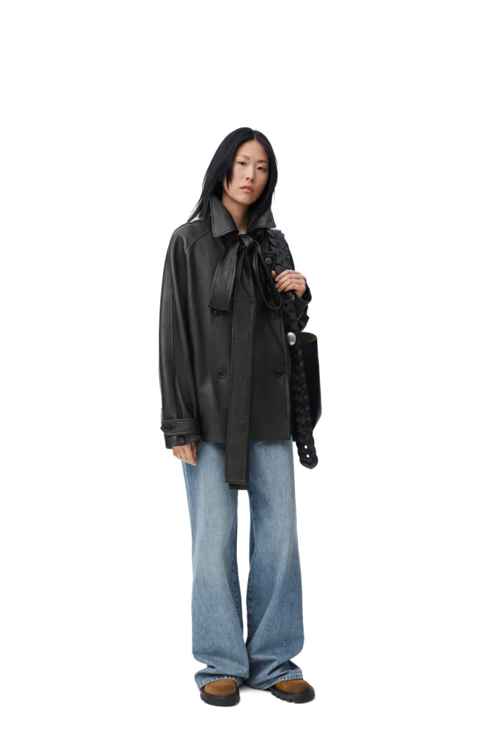 Loewe Bow Lambskin Black Jacket