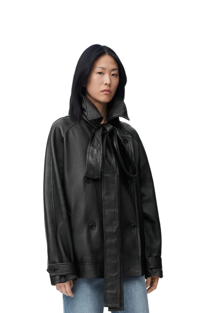 Loewe Bow Lambskin Black Jacket