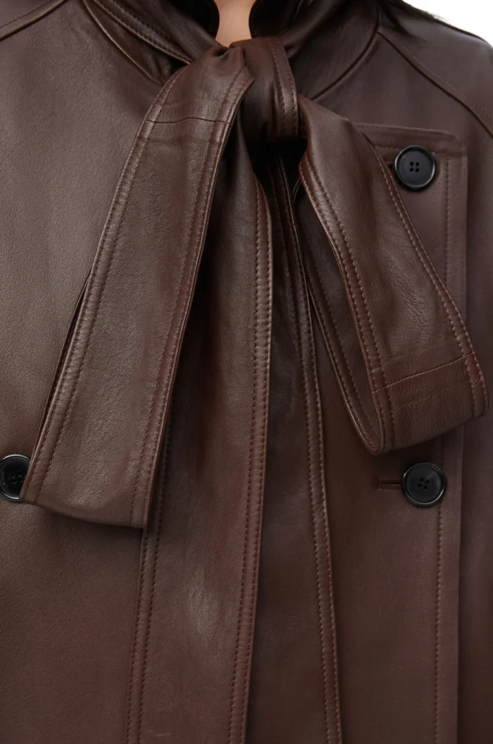 Loewe Bow Lambskin Brown Jacket