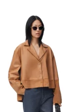 Loewe Stylish Coat Tan Jacket