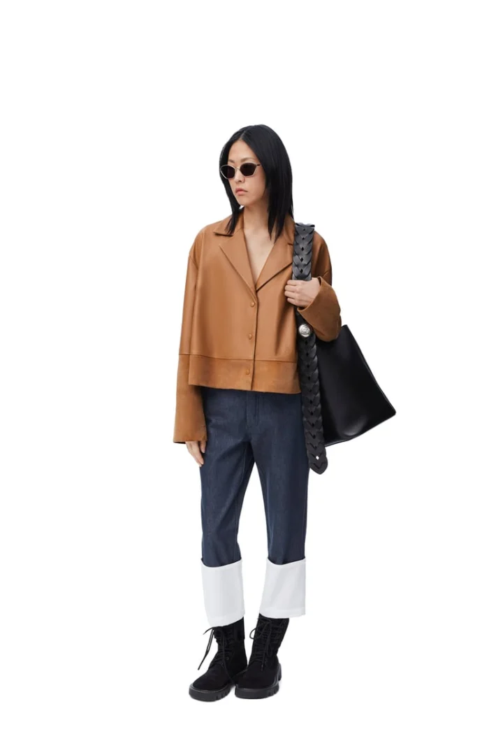 Loewe Stylish Coat Tan Jacket