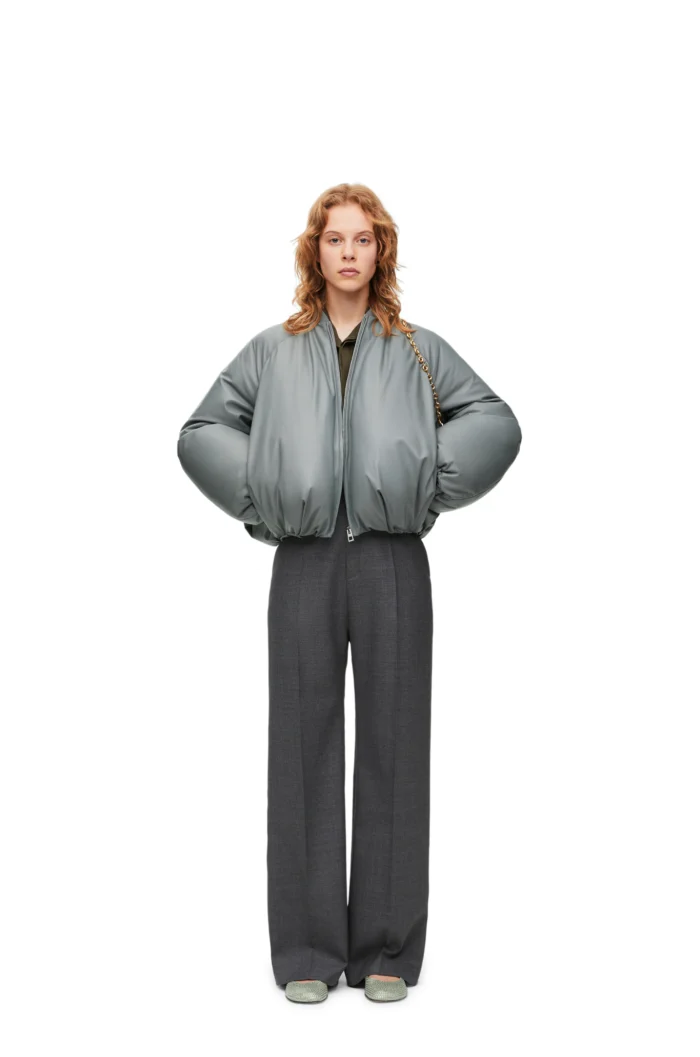 Loewe Balloon Lambskin Grey Jacket