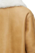 Loewe Cream Jacket With Shearling cuff And Collar