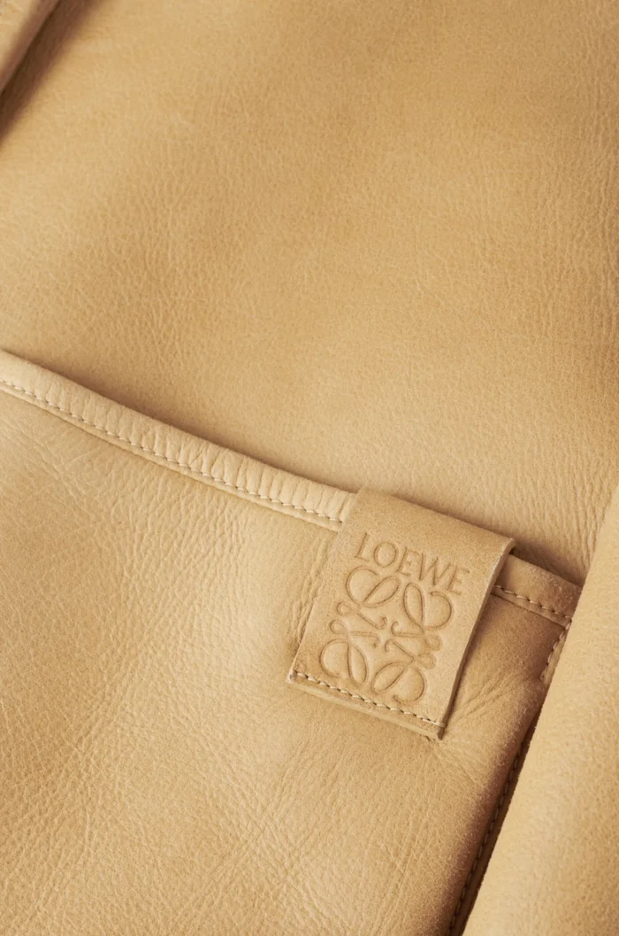 Loewe Cream Jacket With Shearling cuff And Collar