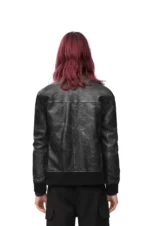 Loewe Zip-up Lambskin Black Jacket