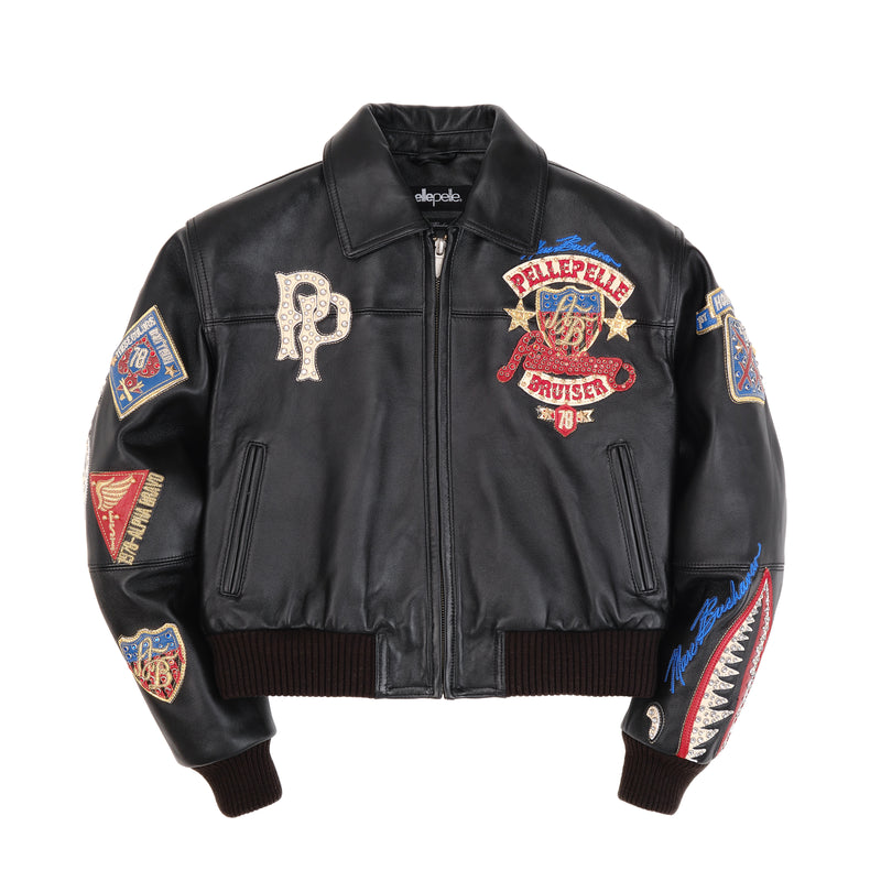 Pelle Pelle American Bruiser Black Crop Jacket | MB Jacket