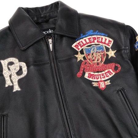 Pelle Pelle American Bruiser Black Crop Jacket | MB Jacket view 5