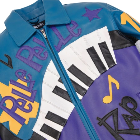 Pelle Pelle HipHop Blue Purple Leather Jacket view 5