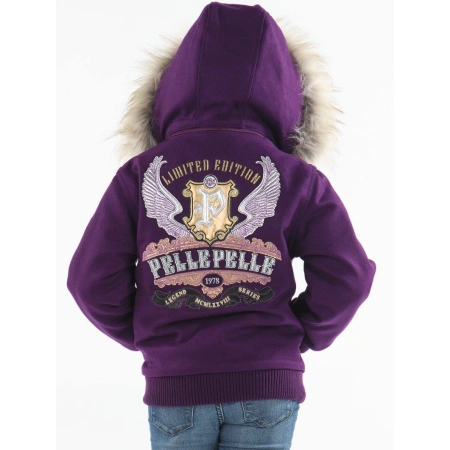 Pelle Pelle Kids Legend Series Wool Jacket | Fur Hood Jacket view 2