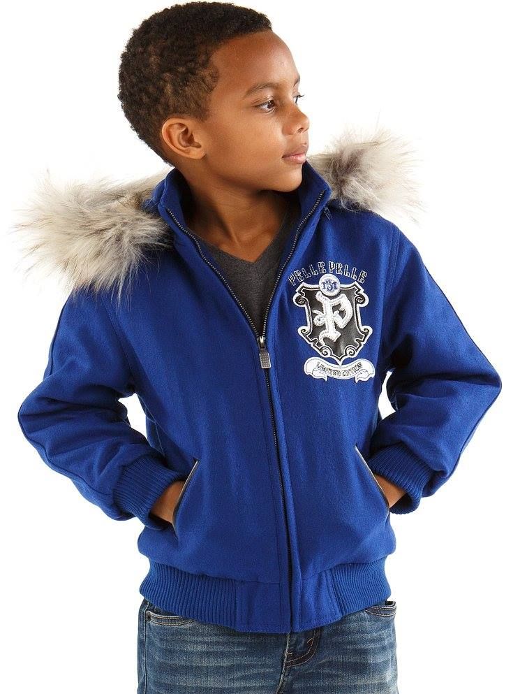 Pelle Pelle Blue Legend Series Wool Jacket | Fur Hood Jacket