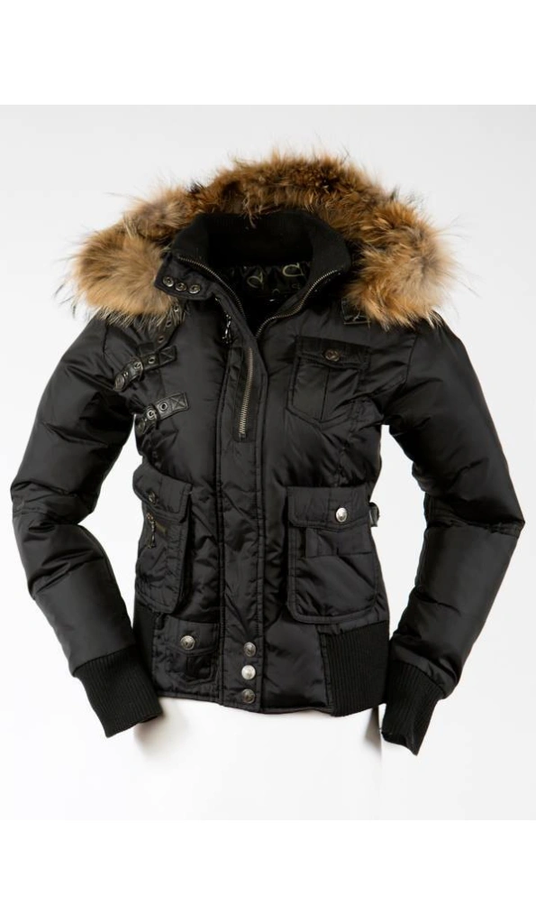 Pelle Pelle Black Fur Hood Winter Jacket | Puffer Jacket