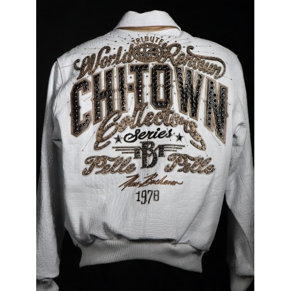 PELLE PELLE CHITOWN WHITE LEATHER JACKET