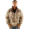 Pelle Pelle Men Cream Bomber Jacket