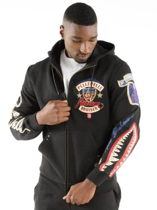 Pelle Pelle Black American Bruiser MB Jacket | Wool Jacket
