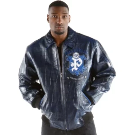 PELLE PELLE LIMITED BLUE LEATHER JACKET