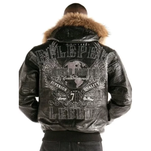 ATTRACTIVE CROCODILE BLACK JACKET PELLE PELLE view 2