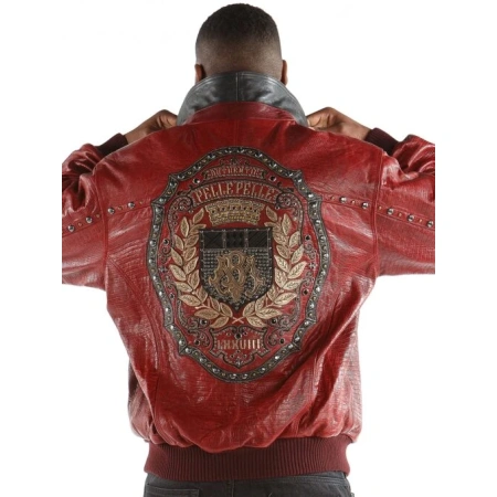 Pelle Pelle Men Red Emblem Leather Jacket view 2