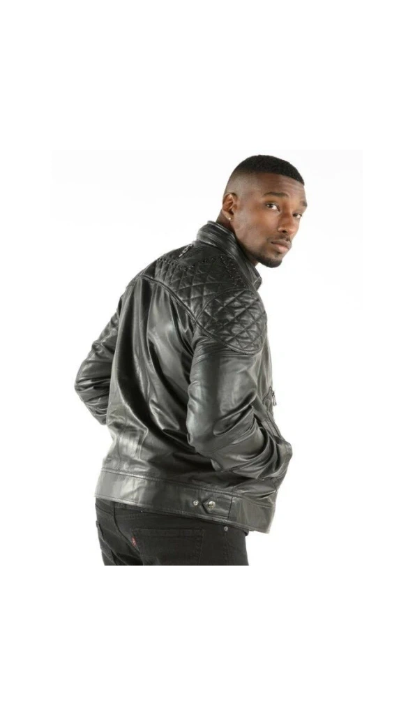 Pelle Pelle Men Quilted Leather Jacket