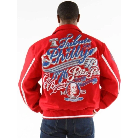 Pelle Pelle Red Tribute Philly Wool Jacket | MB Jacket view 2